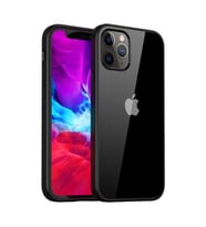 BİKAPAK ELİT SHINE IPHONE 12 PRO MAX KAPAK (Siyah-Siyah)