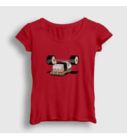 Presmono Kadın Beyaz Gym Fitness Vücut Gelistirme Sushi T-Shirt 509350tt (Kırmızı)