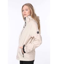 Ghassy Co.Kadın Rüzgarlık/Yağmurluk Omuz Detaylı Mevsimlik Taş Spor Ceket (Taş)