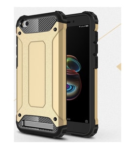 Xiaomi Redmi 5A Silikon Armor Hybrid Zırh Kılıf (Gold)