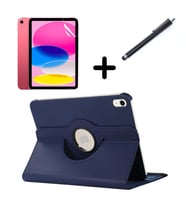 Apple iPad Pro 9.7 Kılıf Dönen Tablet Kilifi Ekran Koruyucu+Kalem A1673 A1674 A1 (Lacivert)