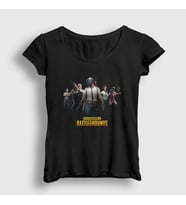 Presmono Kadın Sarı Team Pubg T-Shirt 30756tt (Siyah)