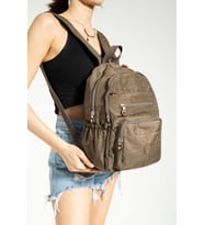 Unisex Sırt Çantası Günlük Kullanıma Uygun Lise Ortaokul Çantası Çok Cepli Okul Çantası 37*30 Cm Klinkır (Kahverengi)