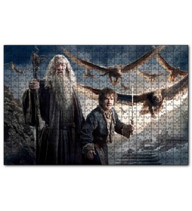Cakapuzzle Yüzüklerin Efendisi Hobbit Ve Gandalf Görseli  Puzzle Yapboz MDF (Ahşap) (1000 Parça)