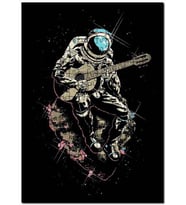 Cakapuzzle Göktaşı Üstünde Gitar Çalaın Astronot  Puzzle Yapboz MDF (Ahşap) (500 Parça)
