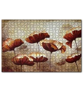 Cakapuzzle Yağlı Boya Çalışması Gelincik Tarlası Görseli  Puzzle Yapboz MDF (Ahşap) (255 Parça)