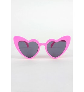 Kadın Kalp Çerçeveli Tasarım Cat Eye Güneş Gözlüğü (Pembe)
