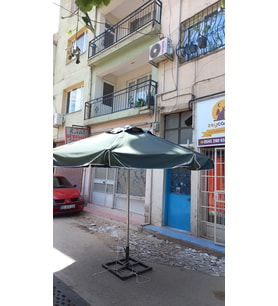 Zeycamping 3m2 Bahçe Plaj Teras kamp Cafe Restorant Semşiye (Ayak Hariç ) (Gri)