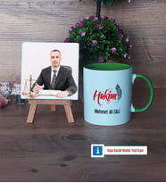 Hakim Fotoğraflı Dekoratif Taş, Kupa Bardak Beyaz Hediye (Model 14)