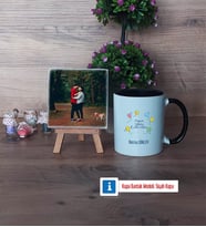 Doğum Günü Hediyesi Fotoğraflı Dekoratif Taş, Kupa Bardak Beyaz Hediye (Model 11)
