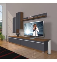 Decoraktiv Eko 7 Mdf Std Tv Ünitesi Tv Sehpası (Antrasit - Ceviz)