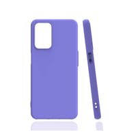 Oppo A55 4G Kılıf Kamera Korumalı Silikon Rubber Arka Kapak (Lila)
