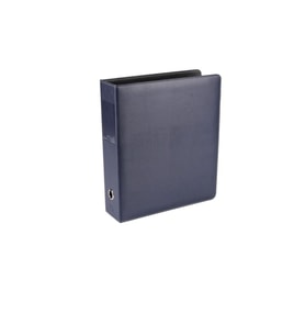 Evrak Sunum Tanıtım Firma Klasörü 7 cm 2 Halkalı A4 520 Yaprak Kapasiteli Ring Binder File Vegan 28x32 cm (Lacivert)