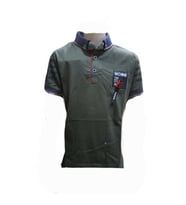 Petitox Çocuk Erkek Polo Yaka Baskılı T-shirt 3023 - Kırmızı - 7 YAŞ (Haki)