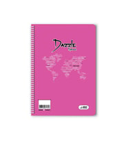 Düz 40 Yaprak Spiralli Defter A4 Boy Plastik Kapak (1 Adet ) (Pembe)