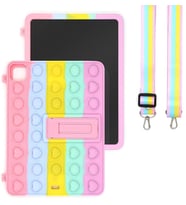 Apple iPad Pro 11 2. Nesil 2020 Kılıf Cute Dolls Standlı Eğlenceli 3D Karekterli (Mavi)