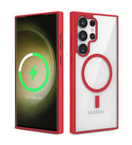 Galaxy S23 Ultra Kılıf Magsafe Wireless Şarj Özellikli Silikon Zore Ege Kılıf (Bordo)