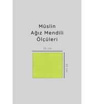 12'li Müslin Ağız Mendili , Omuz Bezi , Ter Bezi Çift Kat Dikimli 35x20 cm
