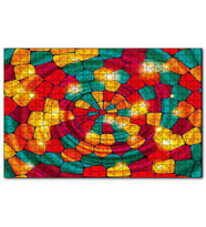 Cakapuzzle Renkli Geometrik Şekiller Vitray  Puzzle Yapboz MDF (Ahşap) (255 Parça)