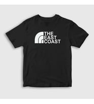 Presmono Unisex Çocuk Beyaz Logo The East Coast T-Shirt 503498tt (Siyah)