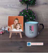 Anneye Hediye Fotoğraflı Dekoratif Taş, Kupa Bardak Beyaz Hediye (Model 10)