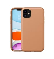 Apple iPhone 11 Kılıf Natura Deri Lüx Soft (Kahverengi)