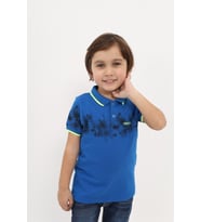 Toontoy Erkek Çocuk Baskılı Tişört (Saks)