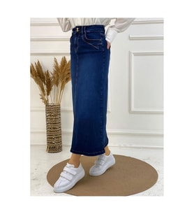 Cep Detaylı Denim (K.Mavi)
