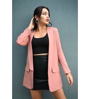 Kadın Yalancı Cep Detaylı Ceket 0106-23 (Gül Kurusu)
