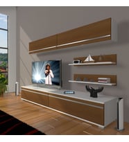 Decoraktiv Eko 5 Mdf Std Tv Ünitesi Tv Sehpası (Beyaz - Ceviz)