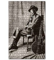Cakapuzzle John Lee Hooper ve Gitarı SB Puzzle Yapboz MDF (Ahşap) (255 Parça)