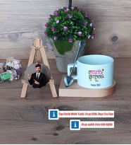 Felsefe Öğretmeni Kupa Bardak Beyaz ve Fotoğraflı Ahşap Anahtarlık Hediye (Model 8)