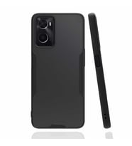 Oppo A76 Kılıf Zore Parfe Kenarları Pastel Renk Silikon Kılıf (Siyah)