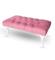 120 Cm Kapitoneli Ayak Ucu Kapı Önü Antre Bench Puf (Pembe)