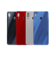 Samsung Galaxy A30 A305F İle Uyumlu Arka Pil Kapak (Siyah)