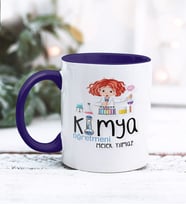 Kimya Öğretmeni Tasarımlı Kişiye Özel Kupa Bardak (Lacivert)