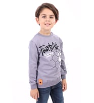 Toontoy Erkek Çocuk Baskılı Sweatshirt (Koyu Gri)