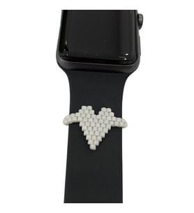 Apple Watch Akıllı Saat Kordon Süsü, Tasarım Charm (Beyaz)