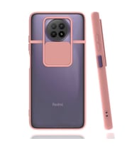 Ceponya Xiaomi Redmi 9C Kılıf Kamera Korumalı Mat Yüzey Silikon (Pembe)