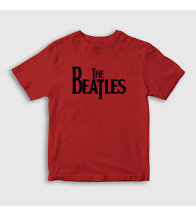 Presmono Unisex Çocuk Beyaz Logo The Beatles T-Shirt 114760tt (Kırmızı)