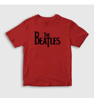 Presmono Unisex Çocuk Beyaz Logo The Beatles T-Shirt 114760tt (Kırmızı)