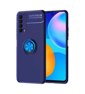 Huawei P Smart 2021 Kılıf Zore Ravel Yüzüklü Silikon Kılıf (Mavi)