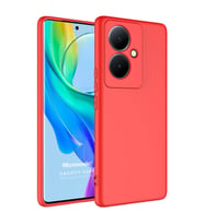 Microsonic Vivo V29 Lite 5G Kılıf Groovy Soft Siyah (Kırmızı)