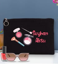 BK Gift Kişiye Özel İsimli-1 Astarlı Portföy Çanta 30x21cm(12 Renk Seçeneği), Baskılı El Çantası, Organizer Çanta (Siyah)
