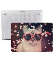McStorey Macbook Air ile Uyumlu Kılıf M1 HardCase A1932 A2179 A2337 Cat01NL (Siyah-Kırmızı)