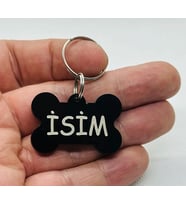 Kedi Künyesi, Kedi Isimlik, Tasmaya Takılan Isimlik, Pet Tag Yeni Isimlikler (Siyah - Beyaz)