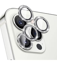 ALLY İphone 12 Pro Max 3D Metal Çerçeveli Kamera Lens Koruyucu (Gümüş)
