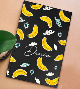 BK Gift Kişiye Özel İsimli Sert Kapaklı Siyah Defter, Arkadaşa Hediye, Yeni İş Hediyesi, Anı Defteri, Doğum Günü Hediyesi-1 (Model 3)