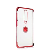 Xiaomi Poco X2 Kılıf Gess Kenarları Renkli Yüzük Aparatlı Kılıf (Kırmızı)