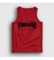 Presmono Unisex Sarı Logo V6 Thrasher Atlet 279542tt (Kırmızı)